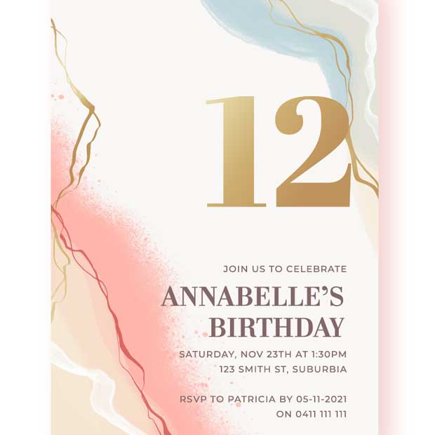 Birthday invitation sample